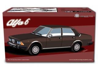 ALFA 6 2.5 1979 Metallisches Grau Laudoracing 1:18 Resinemodell (Türen, Motorhaube... nicht zu öffnen!)