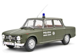 Alfa Romeo Giulia Super 1969 Polizia S.Volante VERDE MILITARE Laudoracing 1:18 Resinemodell (Türen, Motorhaube... nicht zu öffnen!)