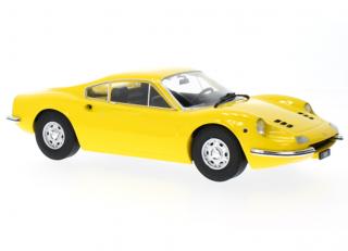 Ferrari Dino 246 GT, gelb, 1969 MCG 1:18 Metallmodell, Türen und Hauben nicht zu öffnen
