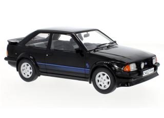 Ford Escort MK III RS Turbo, schwarz, 1985 MCG 1:18 Metallmodell, Türen und Hauben nicht zu öffnen