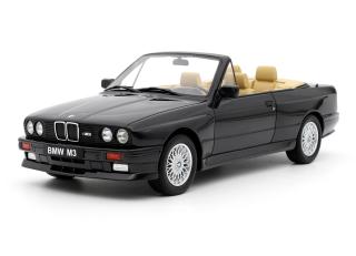 BMW E30 M3 Convertible 1989 Diamond Black Metallic 181 OttO mobile 1:18 Resinemodell (Türen, Motorhaube... nicht zu öffnen!)