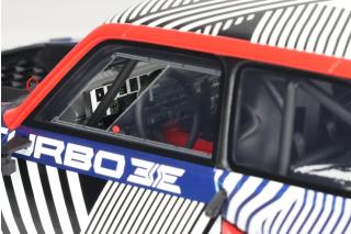RENAULT 5 TURBO 3E E-TECH METAL BLUE 2023 OttO mobile 1:18 Resinemodell (Türen, Motorhaube... nicht zu öffnen!)