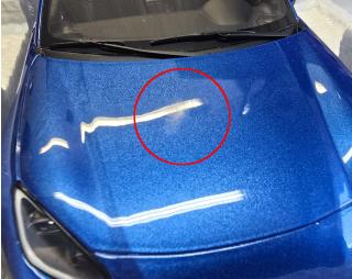 Defekt, Spiegel ab, Lackfehler! Subaru BRZ WR Blue Pearl 2024 OttO mobile 1:18 Resinemodell (Türen, Motorhaube... nicht zu öffnen!)