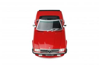 Mercedes-Benz R107 500 SL AMG Signal Red 568 OttO mobile 1:18 Resinemodell (Türen, Motorhaube... nicht zu öffnen!)