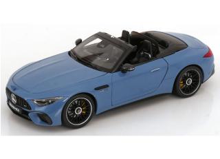 MERCEDES BENZ - SL-CLASS SL63 AMG (R232) 4MATIC CABRIOLET SPIDER 2021 - LIGHT BLUE BLACK iScale 1:18