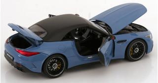 MERCEDES BENZ - SL-CLASS SL63 AMG (R232) 4MATIC CABRIOLET SPIDER 2021 - LIGHT BLUE BLACK iScale 1:18