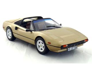 Ferrari 308 GTS Quattrovalvole oro chiaro - leather: brown \"Limited 1000 pieces\" - Sticker on the box Norev 1:18 Metallmodell (Türen/Hauben nicht zu öffnen!)