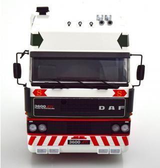 DAF 3600 Space Cab 1986, green/red/white (mit Eddie Stobart Decals) , Road Kings 1:18 funktionstüchtige Lenkung + zu öffenden Türen