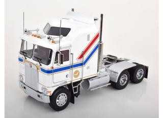 Kenworth K100 Aerodyne 1976  weiß/blau/rot/gold Road Kings 1:18 funktionstüchtige Lenkung + zu öffenden Türen