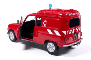 Renault 4LF4  Feuerwehr POMPIER RED 1976 Solido 1:18 Metallmodell