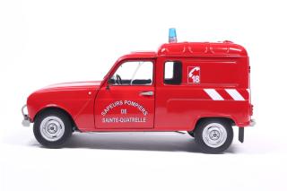 Renault 4LF4  Feuerwehr POMPIER RED 1976 Solido 1:18 Metallmodell
