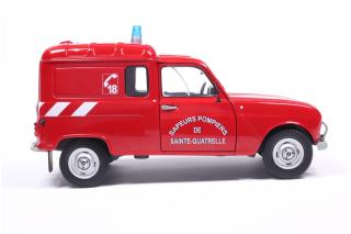 Renault 4LF4  Feuerwehr POMPIER RED 1976 Solido 1:18 Metallmodell
