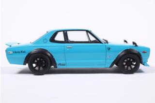 Nissan Skyline 2000 GT-R (KPGC10) HAKOSUKA LIBERTY WALK BODY KIT BLUE 1970 S1813005  Solido 1:18 Metallmodell