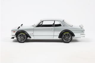 NISSAN SKYLINE 2000 GT-R (KPGC10) HAKOSUKA SOLIDO WORKS SILVER 1970 S1812804 Solido 1:18 Metallmodell