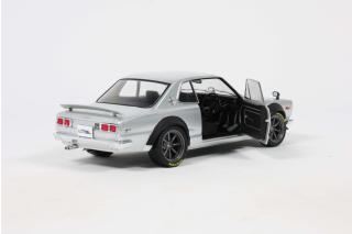 NISSAN SKYLINE 2000 GT-R (KPGC10) HAKOSUKA SOLIDO WORKS SILVER 1970 S1812804 Solido 1:18 Metallmodell