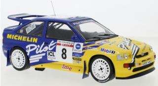 Ford Escort RS Cosworth, No.8, Michelin, Rallye WM, RAC Rally, 1993 M.Wilson/B.Thomas IXO 1:18 Metallmodell (Türen/Hauben nicht zu öffnen!)