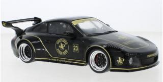 Porsche Old & New 997, schwarz/Dekor, John Player Special, 2020 Basis: 911 (997) MCG 1:18 Metallmodell, Türen und Hauben nicht zu öffnen
