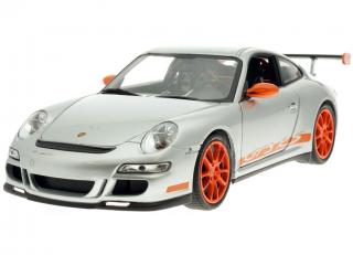 Porsche 911 (997) GT3 RS - metallic Silber / orange  Welly 1:18