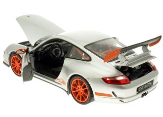 Porsche 911 (997) GT3 RS - metallic Silber / orange  Welly 1:18