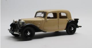 Citroen Traction Avant 7CV beige / black 1934 Cult Scale Models 1:18 Resinemodell (Türen, Motorhaube... nicht zu öffnen!)