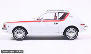 AMC Gremlin, weiss/rot, 1970 MCG 1:18 Metallmodell, Türen und Hauben nicht zu öffnen