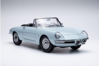 Alfa Romeo 1600 Duetto Spider 1966 - blu celeste  AR513 Limitation 750 pieces Touring Modelcars 1:18 Metallmodell 2 Türen, Motorhaube und Kofferraum zu öffnen!