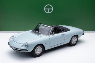 Alfa Romeo 1600 Duetto Spider 1966 - blu celeste  AR513 Limitation 750 pieces Touring Modelcars 1:18 Metallmodell 2 Türen, Motorhaube und Kofferraum zu öffnen!