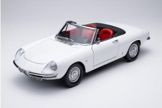 Alfa Romeo 1600 Duetto Spider 1966 - Bianco Farina Touring Modelcars 1:18 Metallmodell 2 Türen, Motorhaube und Kofferraum zu öffnen!