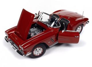 Chevy Corvette Convertible 1962 Hemmings *Muscle Machines*, Honduras Maroon Auto World 1:18
