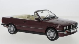 BMW 325i (E30) Cabriolet, metallic-dunkelrot, 1985 MCG 1:18 Metallmodell, Türen und Hauben nicht zu öffnen