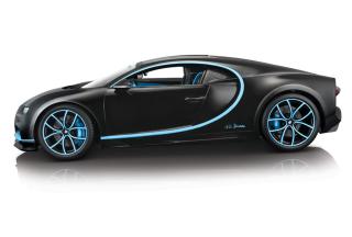 Bugatti Chiron schwarz/blau \"42\" (0-400-0 in 42 Sekunden) Burago 1:18