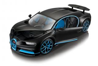 Bugatti Chiron schwarz/blau \"42\" (0-400-0 in 42 Sekunden) Burago 1:18