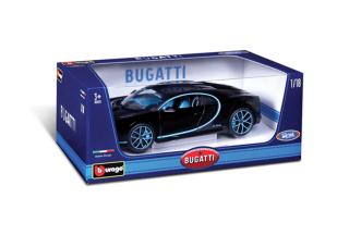 Bugatti Chiron schwarz/blau \"42\" (0-400-0 in 42 Sekunden) Burago 1:18