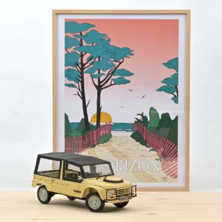 Citroën Méhari 4X4 1979 - Beige Norev 1:18 Metallmodell Motorhaube und Kofferraum zu öffnen!