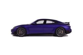 PORSCHE TAYCAN TURBO GT PURPLE SKY METALLIC 2023 GT Spirit 1:18 Resinemodell (Türen, Motorhaube... nicht zu öffnen!)