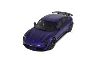 PORSCHE TAYCAN TURBO GT PURPLE SKY METALLIC 2023 GT Spirit 1:18 Resinemodell (Türen, Motorhaube... nicht zu öffnen!)