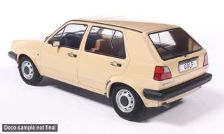 VW Golf II, beige, 1983 mit Stahlfelgen MCG 1:18 Metallmodell, Türen und Hauben nicht zu öffnen