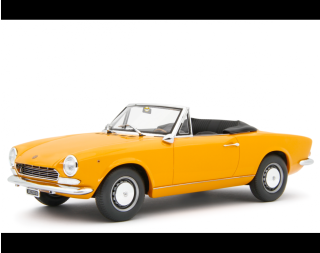 Fiat 124 Sport Spider AS (1438 cc.) 1968 Giallo positano Laudoracing 1:18 Resinemodell (Türen, Motorhaube... nicht zu öffnen!)