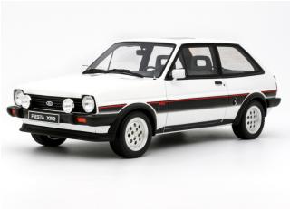 FORD FIESTA MK.1 XR2 DIAMOND WHITE 1981 OttO mobile 1:18 Resinemodell (Türen, Motorhaube... nicht zu öffnen!)