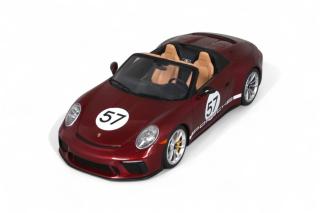 PORSCHE 911 [991.2] SPEEDSTER \"HERITAGE EDITION\" CHERRY METALLIC 2019 GT Spirit 1:18 Resinemodell (Türen, Motorhaube... nicht zu öffnen!)