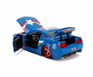 Marvel Captain America & 2006 Ford Mustang GT Jada 1:24