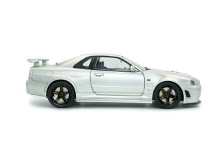 Nissan Skyline GT-R (BNR34) with NISMO Parts – 1999 Silver S1804312 Solido 1:18 Metallmodell