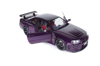 Nissan Skyline GT-R (BNR34) Z-TUNE – midnight purple – 1999 S1804311 Solido 1:18 Metallmodell