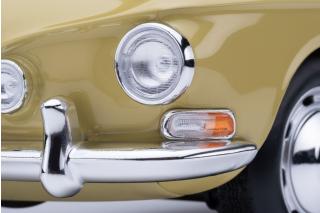 Volkswagen Karmann Ghia Typ 34 Manila yellow / black top \"Limited 1000 pieces\" - Sticker on the box Norev 1:18 Metallmodell 2 Türen, Kofferraum und Motorhaube  zu öffnen!