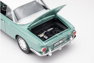 Volkswagen Karmann Ghia Typ 34 Pacific green / white roof Limitiert auf 1000 Stück Norev 1:18 Metallmodell 2 Türen, Motorhaube und Kofferraum zu öffnen!