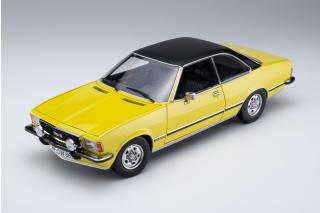 Opel Commodore B GS/E Coupé 1975 - brillant yellow Touring Modelcars 1:18 Metallmodell 2 Türen, Motorhaube und Kofferraum zu öffnen!