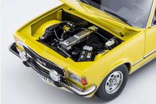 Opel Commodore B GS/E Coupé 1975 - brillant yellow Touring Modelcars 1:18 Metallmodell 2 Türen, Motorhaube und Kofferraum zu öffnen!