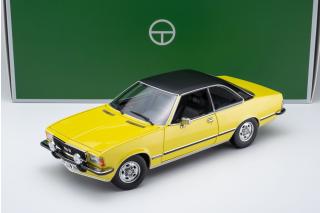 Opel Commodore B GS/E Coupé 1975 - brillant yellow Touring Modelcars 1:18 Metallmodell 2 Türen, Motorhaube und Kofferraum zu öffnen!