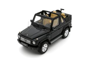 Mercedes-Benz G500 Convertible 2007 Obsidian Black Metallic OttO mobile 1:18 Resinemodell (Türen, Motorhaube... nicht zu öffnen!)