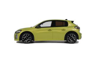 PEUGEOT E-208 GT JAUNE AGUEDA 2024 OttO mobile 1:18 Resinemodell (Türen, Motorhaube... nicht zu öffnen!)